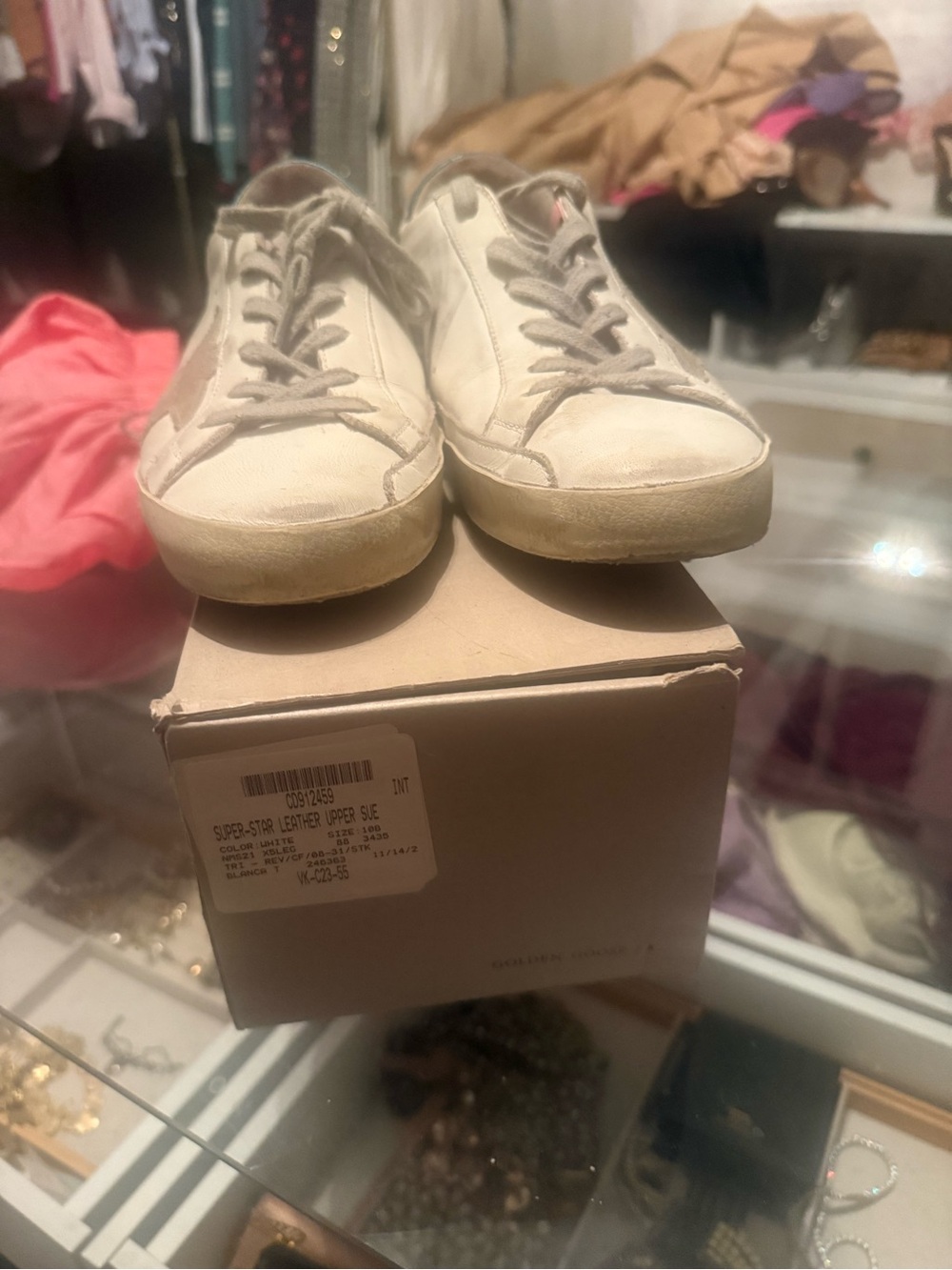 Golden Goose White and blue super star